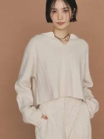 GALLARDAGALANTE [ 앞뒤 2WAY ] 울 와이드 리브 니트