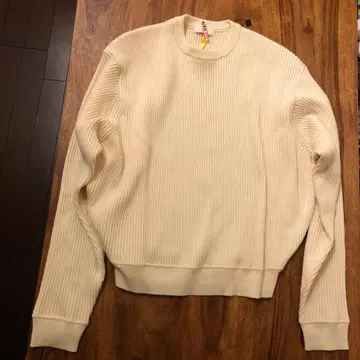 투모로우랜드 ballsey 리브 편직 긴팔 스웨터 화이트