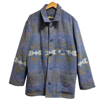 vintage woodpoint 옴브레 기하학 패턴 캐주얼 자켓