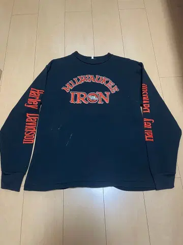 Harley-Davidson 블랙 소매 프린트 긴팔 맨투맨