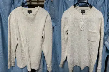 EIGHT-G(에이트지) 일본제 두꺼운 원단 무지 써멀 롱 T & 헨리넥