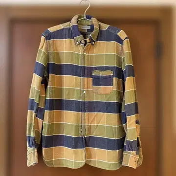 체크 무늬 코듀로이 긴팔 셔츠 MARKAWARE 마카웨어