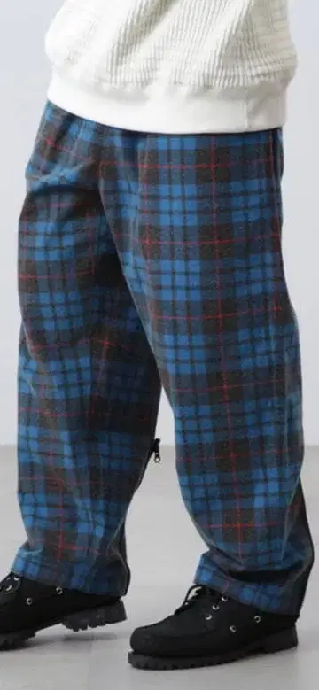 MANASTASH/마나스태쉬/지퍼 플란넬 팬츠