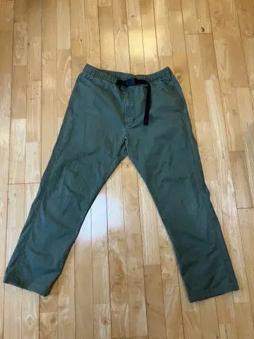 카키 치노 팬츠 허리밴딩 벨트 포함