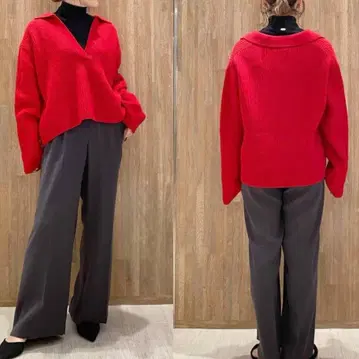 택 포함 새상품 슬림해 보이는 고급 캐시미어 혼방 스키퍼 니트