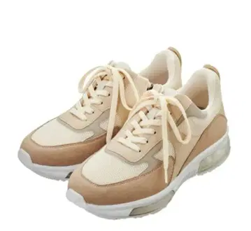 하르메크 에어 밑창 콤비 스니커즈 베이지 22cm