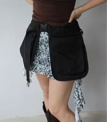 SANSeLF 나일론 벨트 바디백 블랙