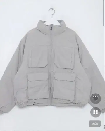 그레이 다운 자켓 4 포켓 밀리터리 아우터