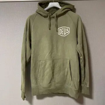 DEUS 올리브 후드 부착 후드티