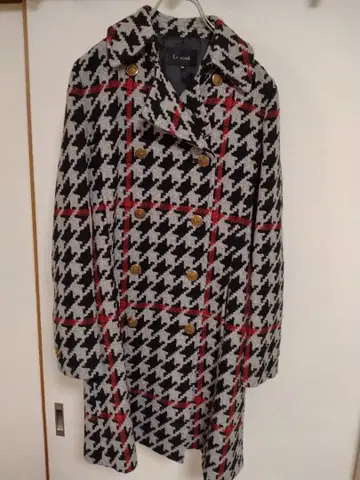 루수크의 올 패턴 코트 울 혼방