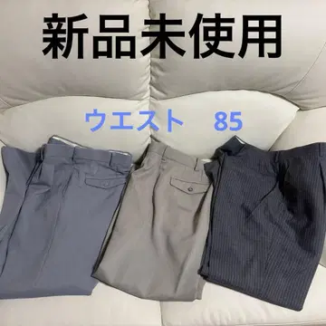 미사용 새상품 슬랙스 3세트 그레이 계열 85
