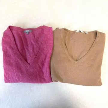 새상품급 유니클로 캐시미어 100% 스웨터 2벌 M L