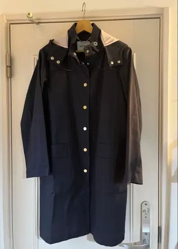 MAX&Co. 후드 부착 네이비 코트