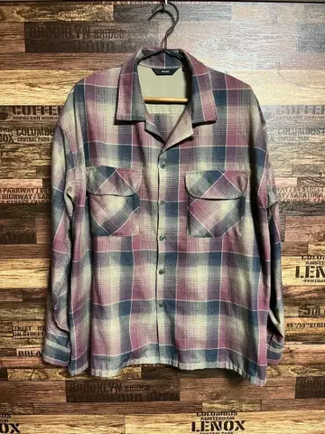 BEAMS 빔즈 옴브레 셔츠 박스 실루엣