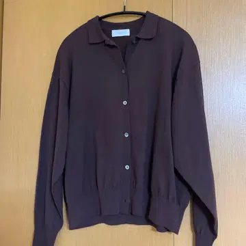 카구레 코튼 폴로 니트 가디건