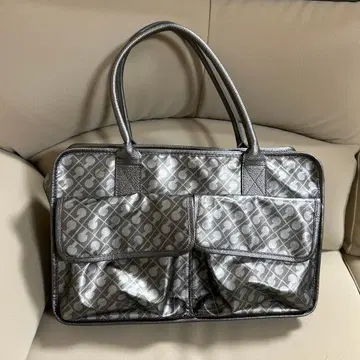 게라르디니 실버 더블 포켓 토트백