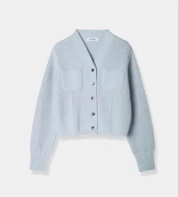 L'AUBE BLANC 바스켓 니트 가디건