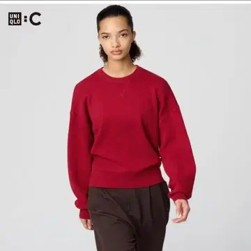 유니클로C 스무스 코튼 크루넥 스웨터