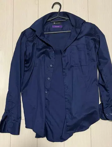 네이비 긴팔 셔츠