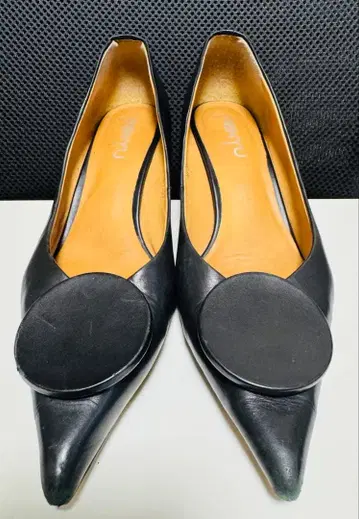 PENYU 스틸레토 펌프스 22.5 블랙 모티브 하이힐