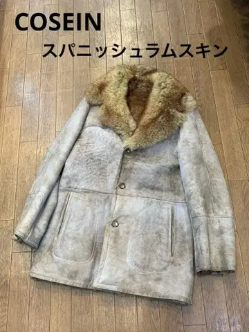 COSEIN 스페인산 천연 가죽 스페인어 램스킨 무스탕 코트 LL