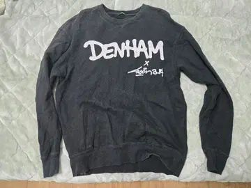 DENHAM 그래픽 맨투맨 블랙 남성용 XS