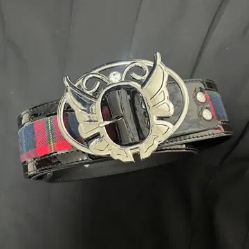 CHOPOVA LOWENA 블랙 타탄 벨트