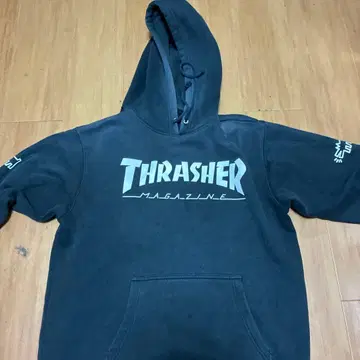 THRASHER 후드 부착 후드티 다크 그레이