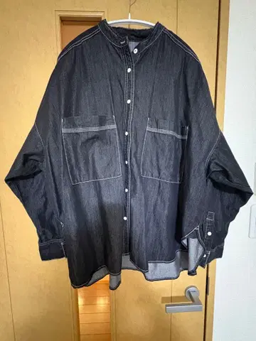 다크 데님 긴팔 셔츠