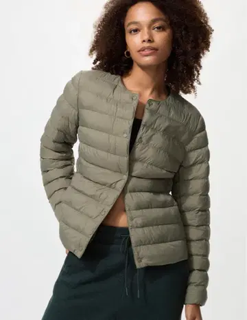 유니클로 퍼프 테크 컴팩트 자켓 올리브 그린 카키 XL