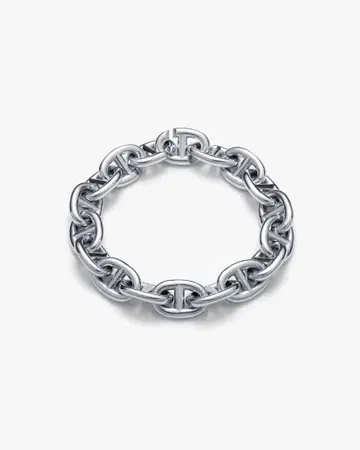 LOSEFORD 실버 팔찌 앵커 체인