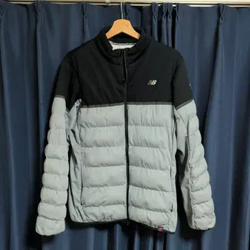 뉴발란스 다운 자켓 그레이/블랙