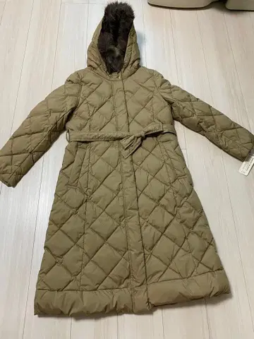 미사용 새상품 인조 모피 다운 코트 11호