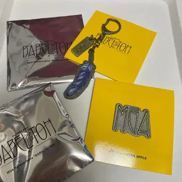 Mrs. GREEN APPLE 깃털 키링 핀 배지 세트