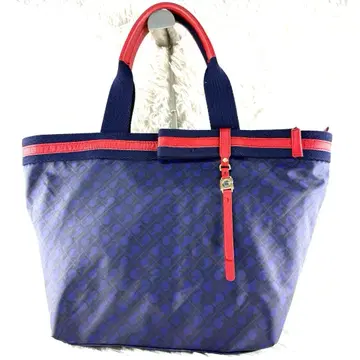 새상품급 게라르디니 토트백 네이비 올 패턴