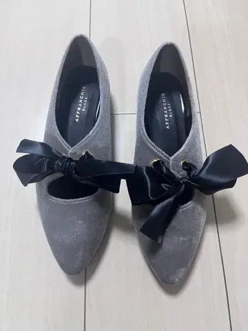 AFFRANCHIL 벨벳 리본 플랫 38 SLOBE IENA