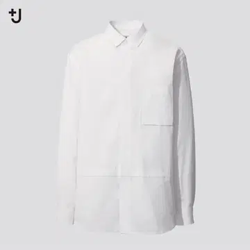 [택 포함] 유니클로+J 수피마 코튼 오버 사이즈 셔츠 화이트 M