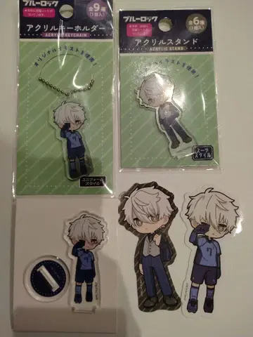 블루 록 아크릴 스탠드 아크릴 키링 스티커 나기 세이시로