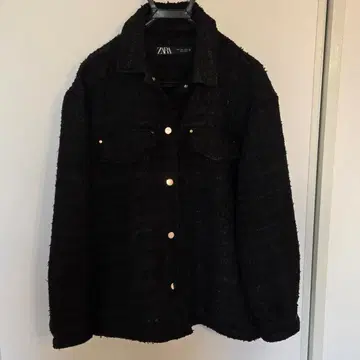 ZARA 자라 L 트위드 셔츠 자켓
