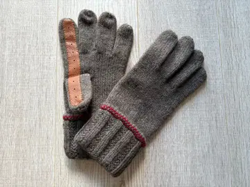 새상품 고급 신사 100% 울 니트 장갑 그로브 가죽 포함 남성용