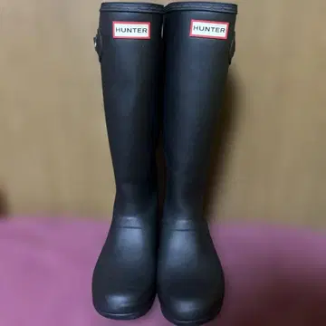 HUNTER 블랙 레인부츠 24cm 24.5cm