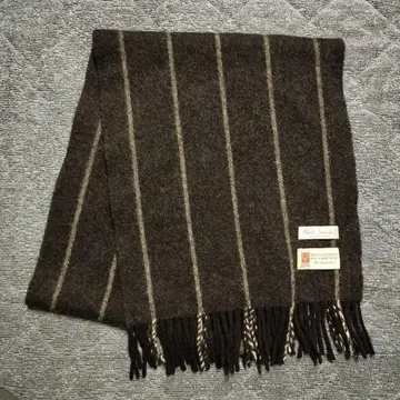 Paul Smith 캐시미어 스트라이프 머플러 블랙