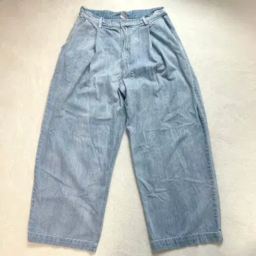 neez. 니즈 커브 데님 와이드 청바지 빅 루즈 스트릿 L