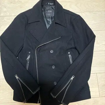 EDGE RUPERT 소가죽 절개 P 코트 더블 라이더스