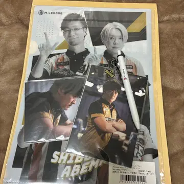 시부야 ABEMAS 엽서 클리어 파일 볼펜 M리그