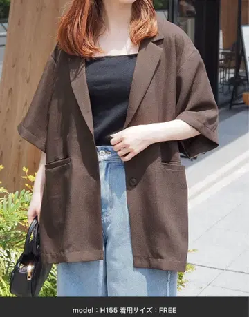 [셋업 가능] 린넨 라이크 반팔 테일러드 자켓