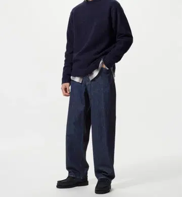 유니클로 와이드 스트레이트 청바지 29 (73.5cm)