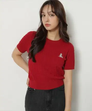 cat 자수 니트 풀오버 rirandture