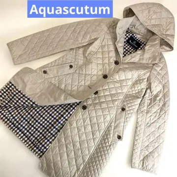 아쿠아 스큐텀 퀼팅 코트 쉐도우 체크 10 L 고품질