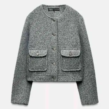 ZARA 부클 숏 자켓